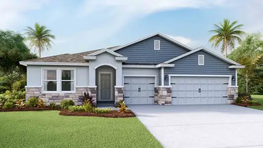 New construction Single-Family house 2407 Hayrick Pass, Zephyrhills, FL 33541 plan Camden - image