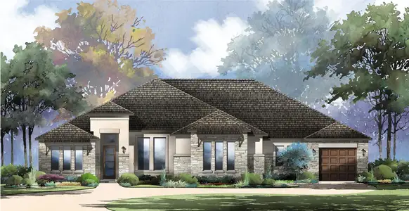 New construction Single-Family house 18606 Powder Ml, San Antonio, TX 78257 plan Vermentino - image