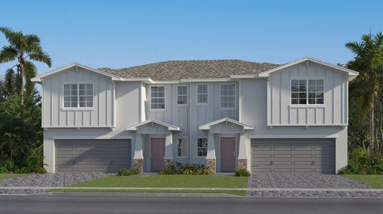 New construction Townhouse house 18942 Wood Stork Way, Loxahatchee, FL 33470 Hydrangea- photo 0