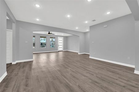 Dining room placed in the center of the house.