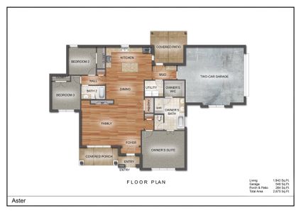 New construction Single-Family house Poolville, TX 76487 plan The Aster - image