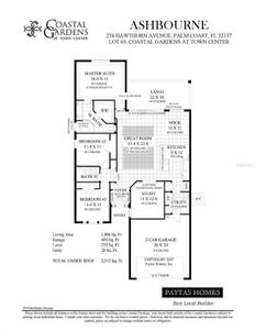 New construction Single-Family house 254 Hawthorn Ave, Palm Coast, FL 32164 plan Ashbourne  - image