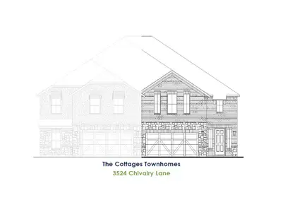 New construction Townhouse house 3521 Jester Dr, Lewisville, TX 75056 plan TH Building 24 Unit 2 C - image