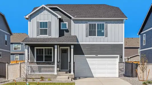 New construction Single-Family house 13527 Valentia St, Thornton, CO 80602 Holcombe- photo 0 0