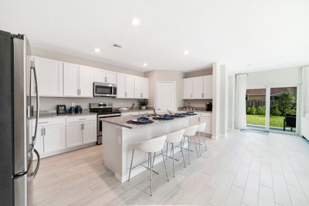 Kitchen with low profile lighting