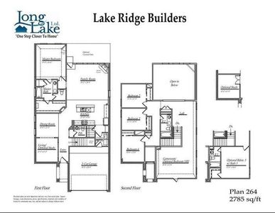 Plan 264 features 4 bedrooms, 2 full baths, 1 half bath and over 2,700 square feet of living space.