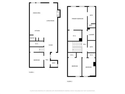 Floor plan of the townhome.