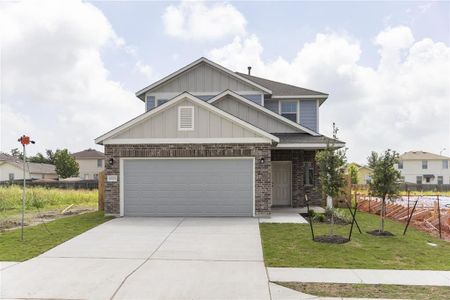 New construction Single-Family house 18509 Emu Lane, Manor, TX 78653 Portico- photo 0