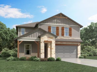 New construction Single-Family house 120 Bonnellis Roost, Cedar Creek, TX 78612 The Winedale (880)- photo 0