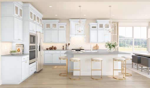 Kitchen with pendant lighting