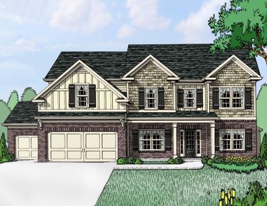 New construction Single-Family house 1116 Tupelo Ln, Loganville, GA 30052 plan Grayson A 3 Front Entry - image