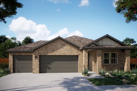 New construction Single-Family house 327 Backstays Lp, Kyle, TX 78640 plan Maverick - 3 Car - image