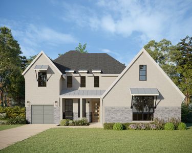 Plan 694 Elevation G with Stone Representative Rendering