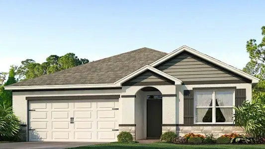New construction Single-Family house 17430 Pleasantview Blvd, Land O' Lakes, FL 34638 plan Aria - image