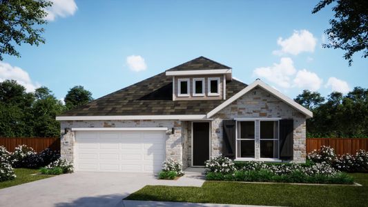 Elevation A with Stone | Jaxon | Sage Collection – Freedom at Anthem in Kyle, TX by Landsea Homes