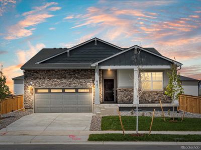 New construction Single-Family house 6151 Sugarloaf Street, Brighton, CO 80601 The Glenwood- photo 0