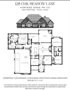 New construction Single-Family house 128 Oak Meadow Ln, Weatherford, TX 76085 plan Plan Unknown - image