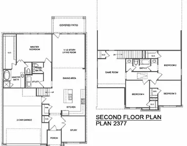 New construction Single-Family house 13215 Lanrin Park Ln, Houston, TX 77044 plan Floor Plan 2470 - image