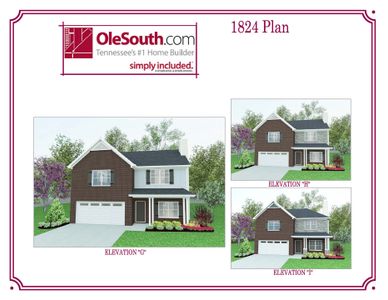New construction Single-Family house Pleasant View, TN 37146 plan 1824 Elevation GHI - image