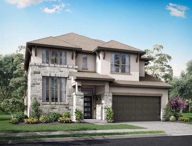 New construction Single-Family house 8010 Treetop View Dr, Fulshear, TX 77441 Goldeneye- photo 0