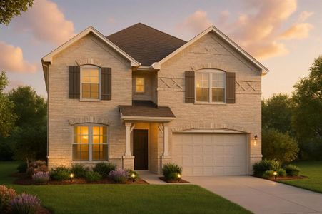 New construction Single-Family house 1516 Edgeway Dr, Aubrey, TX 76227 Hawthorn II U- photo 0