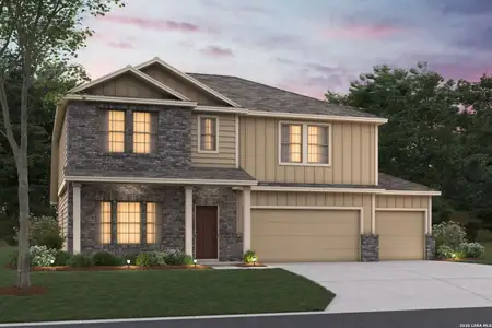 New construction Single-Family house 17411 Elder Walnut Dr, Elmendorf, TX 78112 plan Columbus - image