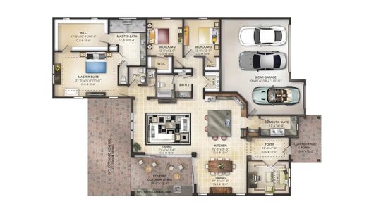 New construction Single-Family house 2333 Datura Lp, St. Cloud, FL 34772 plan Sanibel - image