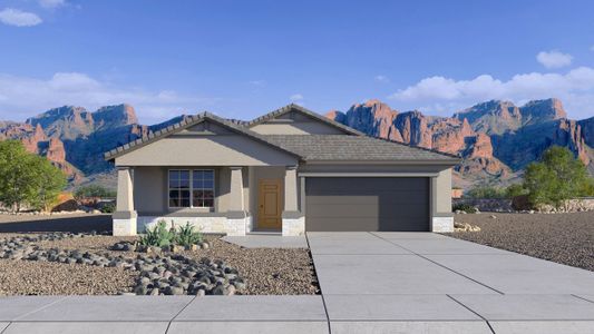New construction Single-Family house 38145 W Capri Ave, Maricopa, AZ 85138 plan Justin - image