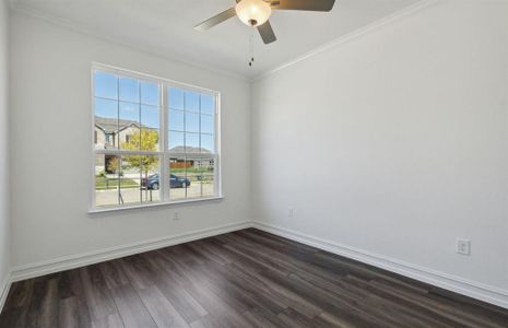 Elegant study with French doors *real home pictured