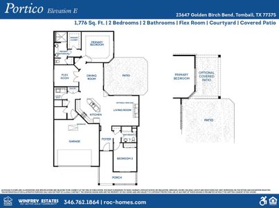 New construction Single-Family house 23647 Golden Birch Bnd, Tomball, TX 77375 plan Portico - image 4