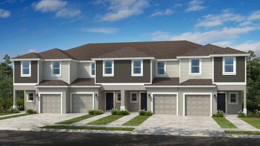 New construction Townhouse house 7605 Waterscape Dr, Groveland, FL 34746 Jasmine- photo 0