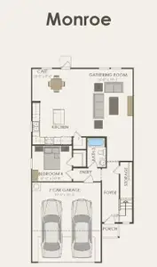 New construction Single-Family house 153 Green Berets Bnd, Jarrell, TX 76537 plan Monroe - image