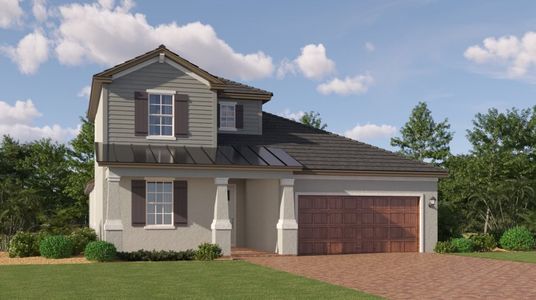 New construction Single-Family house 10117 Banyan Breeze Blvd, Land O' Lakes, FL 34638 Meridian II- photo 0