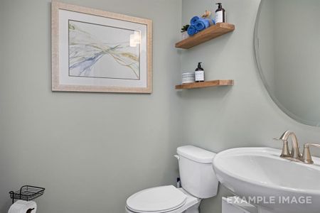 Bathroom with toilet and sink