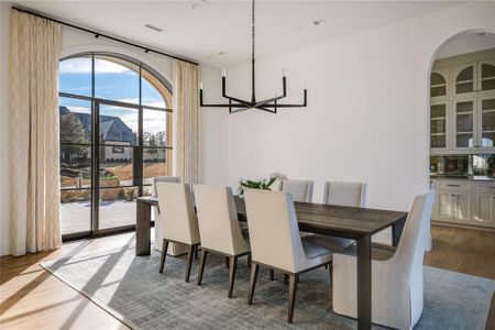 Formal dining room that connects to your wet bar