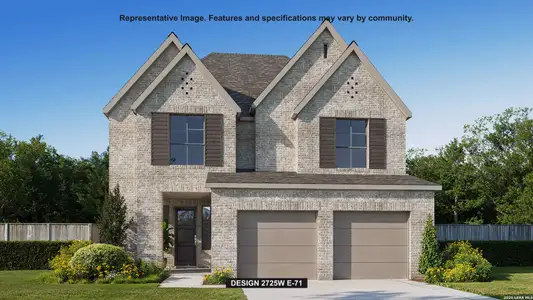 New construction Single-Family house 2710 Vistablue Ln, San Antonio, TX 78245 plan 2725W - image