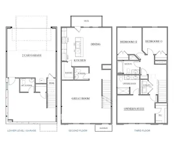 New construction Single-Family house Huntersville, NC 28078 plan Gray lower level - image 2