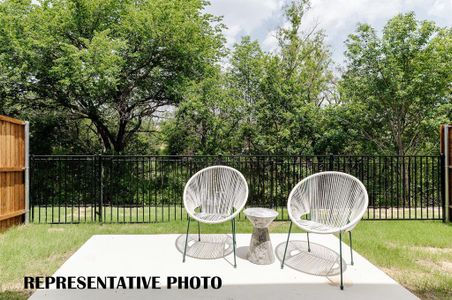 You'll find the elusive townhome that offers private, fenced outdoor space in each of our floor plans in the Enclave at Chadwick Farms!  REPRESENTATIVE PHOTO OF MODEL HOME