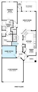 The Wilmington II floor plan by K. Hovnanian® Homes. 1st Floor shown. *Prices, plans, dimensions, features, specifications, materials, and availability of homes or communities are subject to change without notice or obligation.