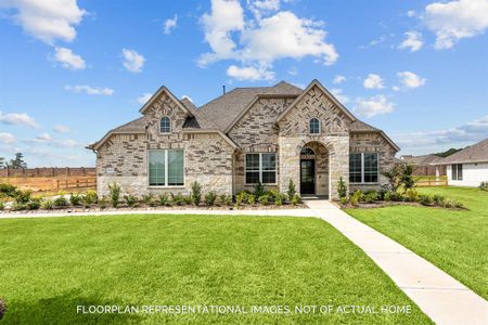 New construction Single-Family house 8538 Pier Cove Drive, Cypress, TX 77433 Brazos - 50' Premier Smart Series- photo 0