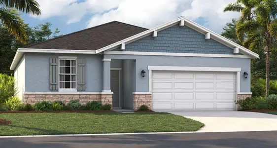 New construction Single-Family house 1275 Normandy Dr, Haines City, FL 33844 plan The Portland - image