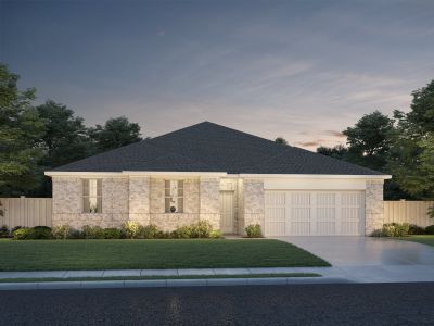 New construction Single-Family house 186 El Cosmico Drive, Kyle, TX 78640 The Plymouth- photo 0