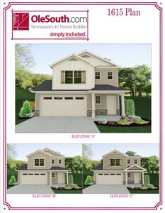 New construction Single-Family house 402 Interstate Dr, Manchester, TN 37355 plan 1615 Elevation ABC - image