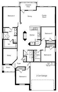 D.R. Horton's Meridian floorplan - All Home and community information, including pricing, included features, terms, availability and amenities, are subject to change at any time without notice or obligation. All Drawings, pictures, photographs, video, square footages, floor plans, elevations, features, colors and sizes are approximate for illustration purposes only and will vary from the homes as built.