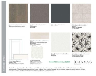 Design Selections. Home is currently under construction, selections subject to change.