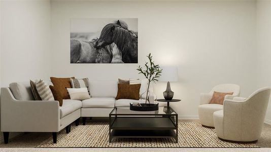 View of carpeted living room