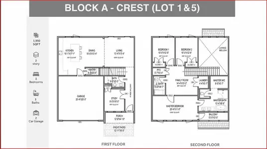 New construction Townhouse house 1434 Mars Lander Ln, Wylie, TX 75098 plan Crest - image 3