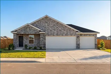 New construction Single-Family house 74 Leon Wy, Dayton, TX 77535 plan The Riviera C, 3-Car Garage - image