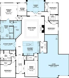 The Margaret floor plan by K. Hovnanian Homes. 1st Floor shown. *Prices, plans, dimensions, features, specifications, materials, and availability of homes or communities are subject to change without notice or obligation.