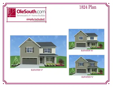 New construction Single-Family house 402 Interstate Dr, Manchester, TN 37355 plan 1824 Elevation JKL - image